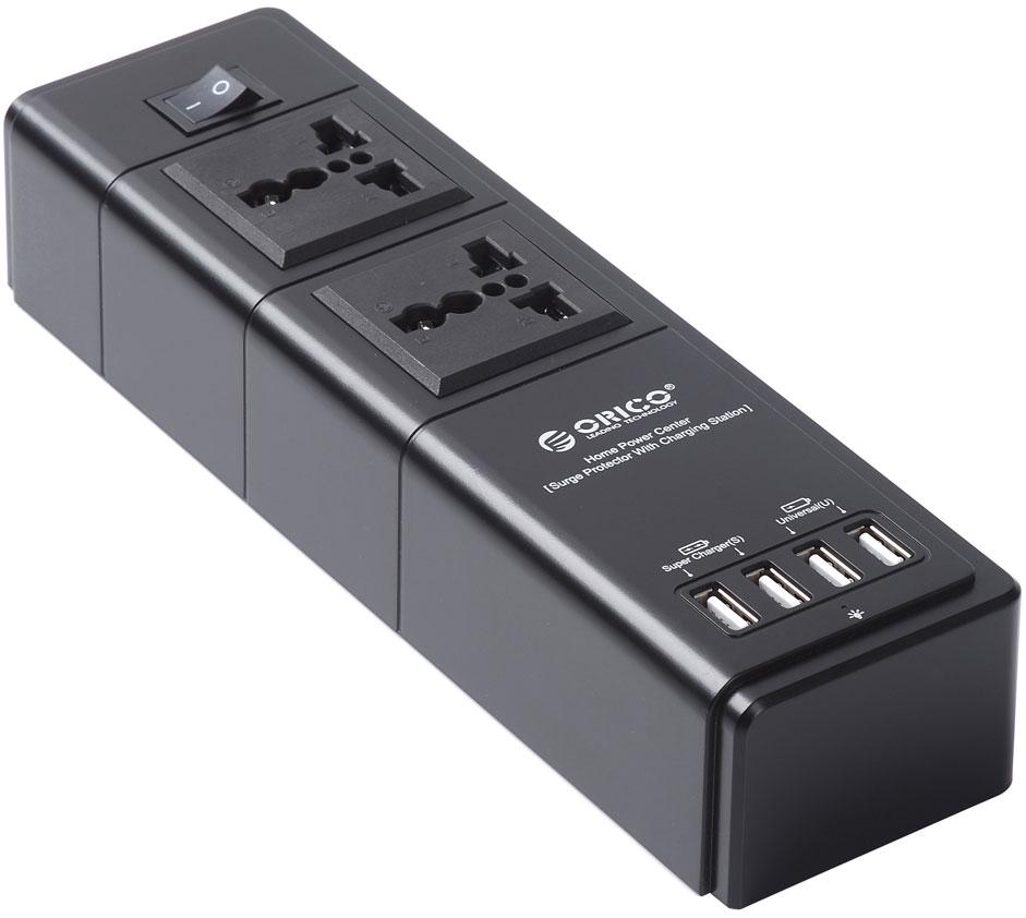 ORICO 2x AC + 4x USB Power Boa 2500W, 2x5V2.4A Ports/Surge Pr