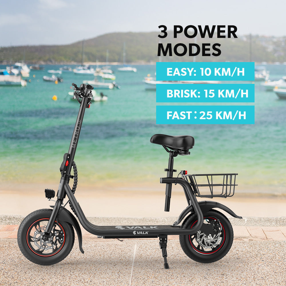 NNEDSZ VALK Electric Scooter with Seat, Disc brakes, 12" Tyres, Motorised eScooter for Adults Teens Commuter-3