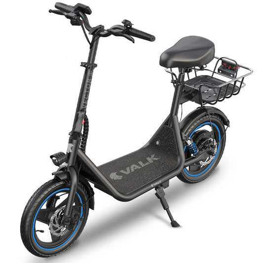 NNEDSZ VALK Electric Scooter with Seat, 30km Range, Disc brakes, 14" Tyres, Motorised eScooter for Adults Teens Commuter-0