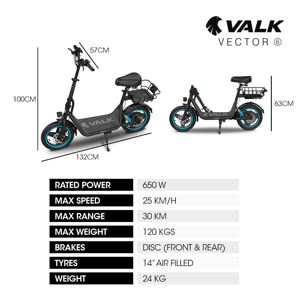 NNEDSZ VALK Electric Scooter with Seat, 30km Range, Disc brakes, 14" Tyres, Motorised eScooter for Adults Teens Commuter-1