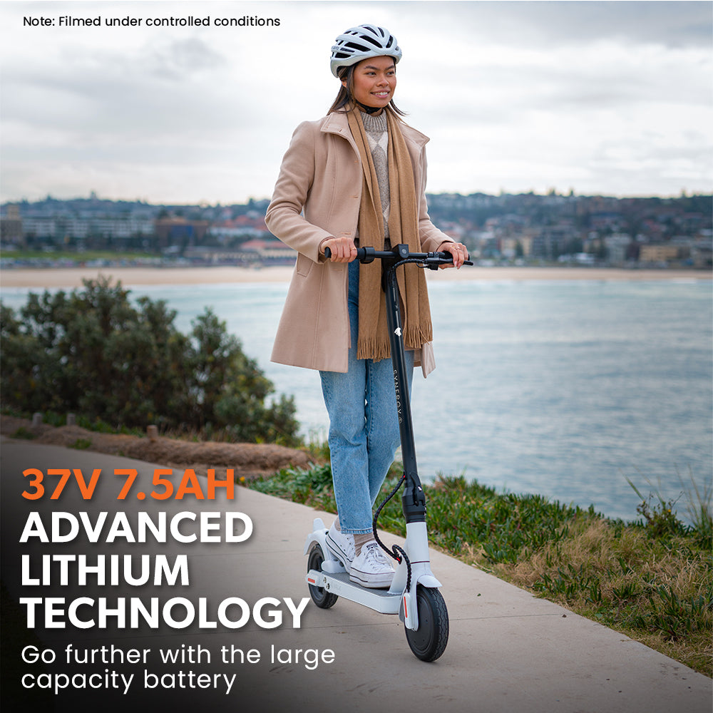 NNEDSZ VALK 400W Electric Scooter, with Suspension for Adults Portable Folding Ride On,Synergy 5 MkII White-2