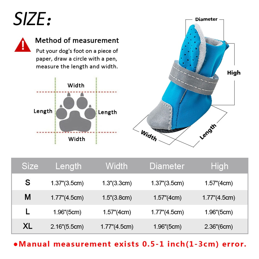 Waterproof Dog Cat Shoes Winter Warm Dog Puppy