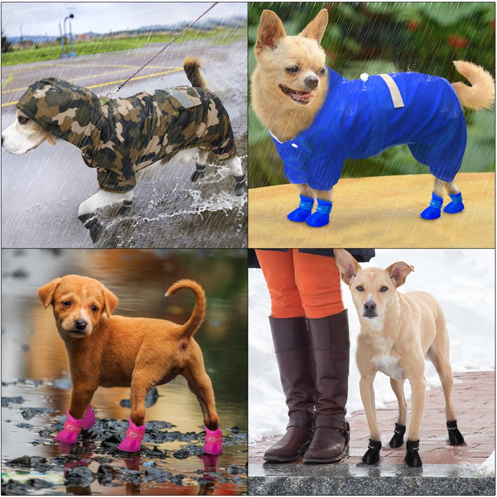 Waterproof Dog Shoes No Slip Rain Boots Outdoor