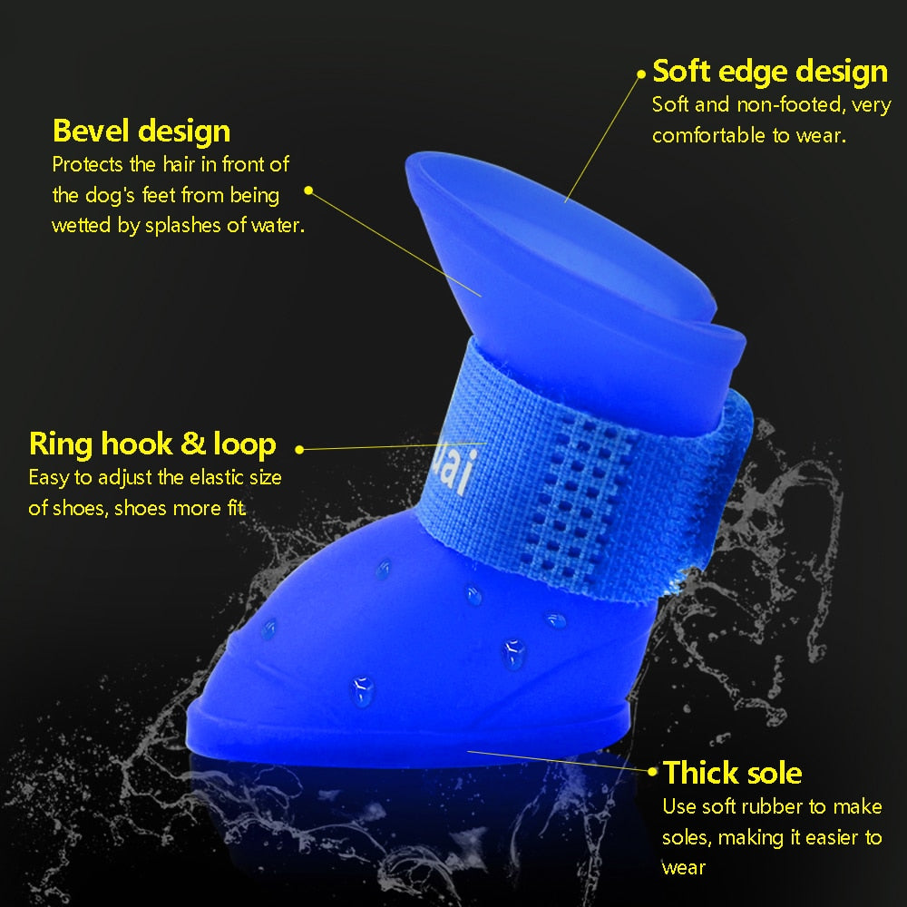 Waterproof Dog Shoes No Slip Rain Boots Outdoor