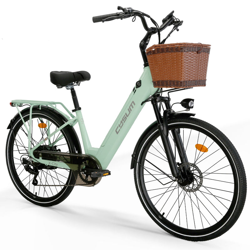 CYSUM X-City women e bike - 26 inch aluminum, 250w 10Ah, top speed 25km/h, EN certified-5