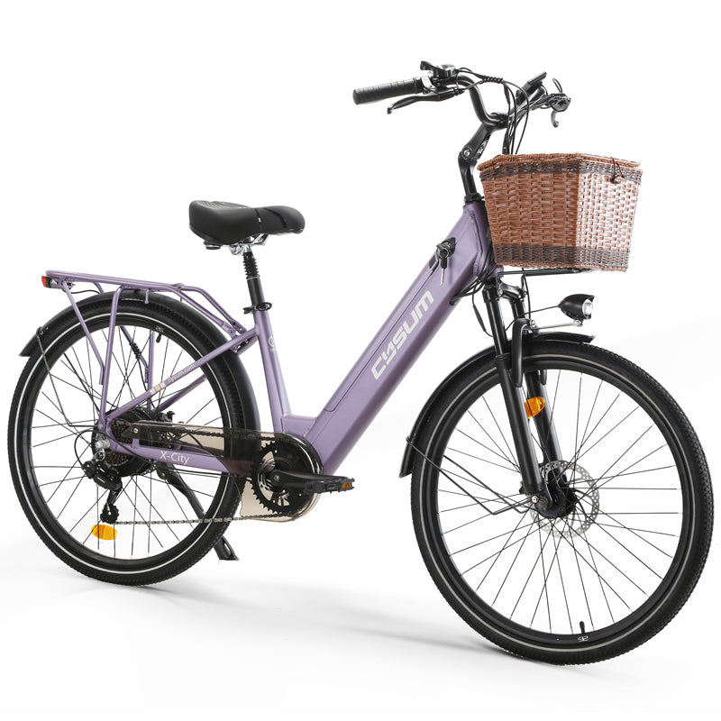 CYSUM X-City women e bike - 26 inch aluminum, 250w 10Ah, top speed 25km/h, EN certified-6