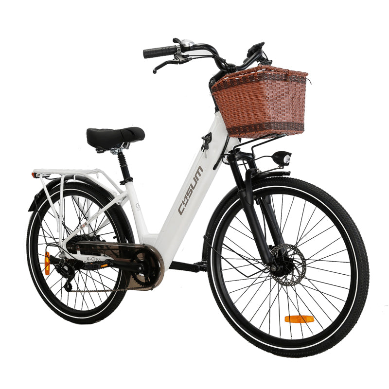 CYSUM X-City women e bike - 26 inch aluminum, 250w 10Ah, top speed 25km/h, EN certified-0