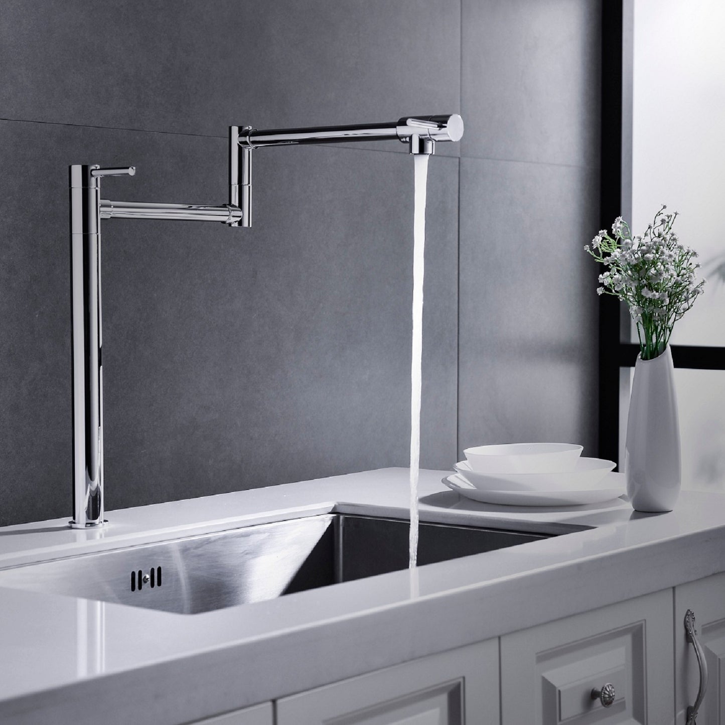 Pot Filler Faucet with Extension Shank