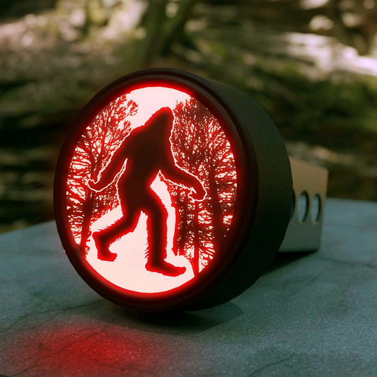 Wildman in the Woods Round LED Hitch Cover - Brake Light