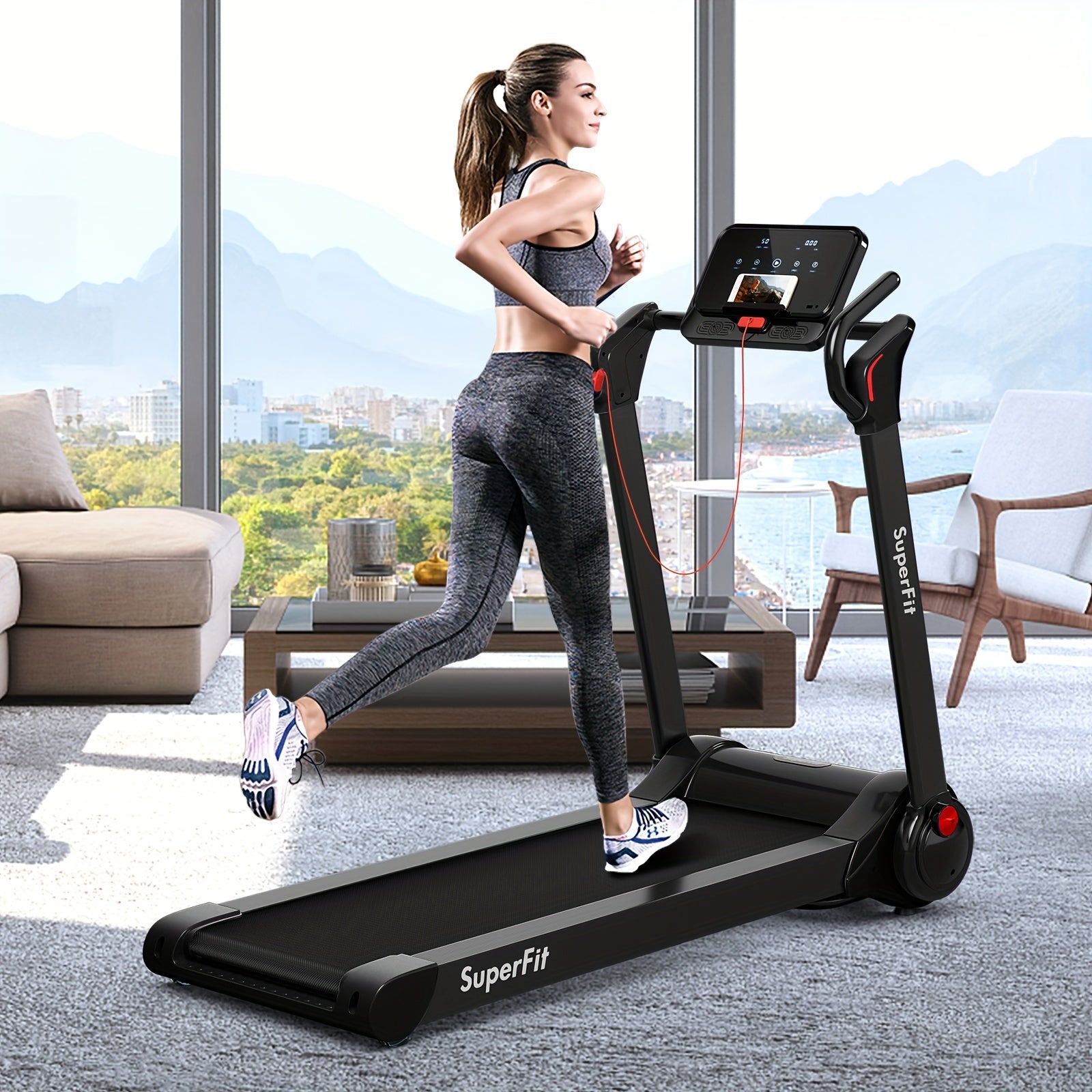 NNETM Folding Electric Treadmill 2.25HP - Black-4