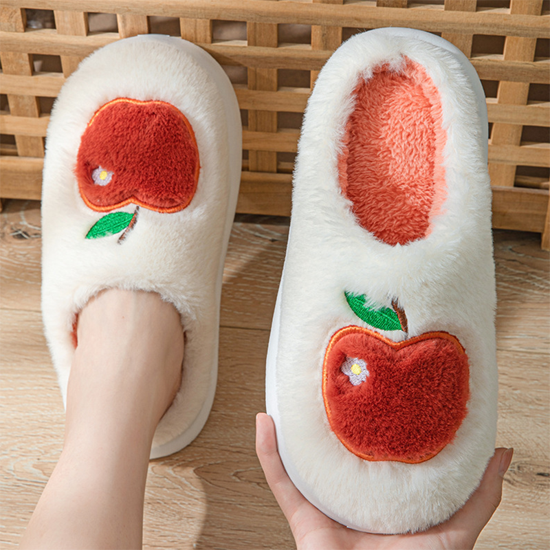 Cotton Slippers For Women Autumn And Winter Indoor Warm And Cute Home Slippers Non-slip Fuzzy Plush Shoes. Raee-Industries.