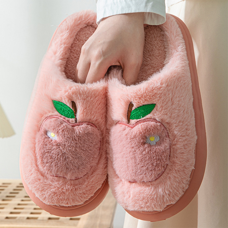 Cotton Slippers For Women Autumn And Winter Indoor Warm And Cute Home Slippers Non-slip Fuzzy Plush Shoes. Raee-Industries.