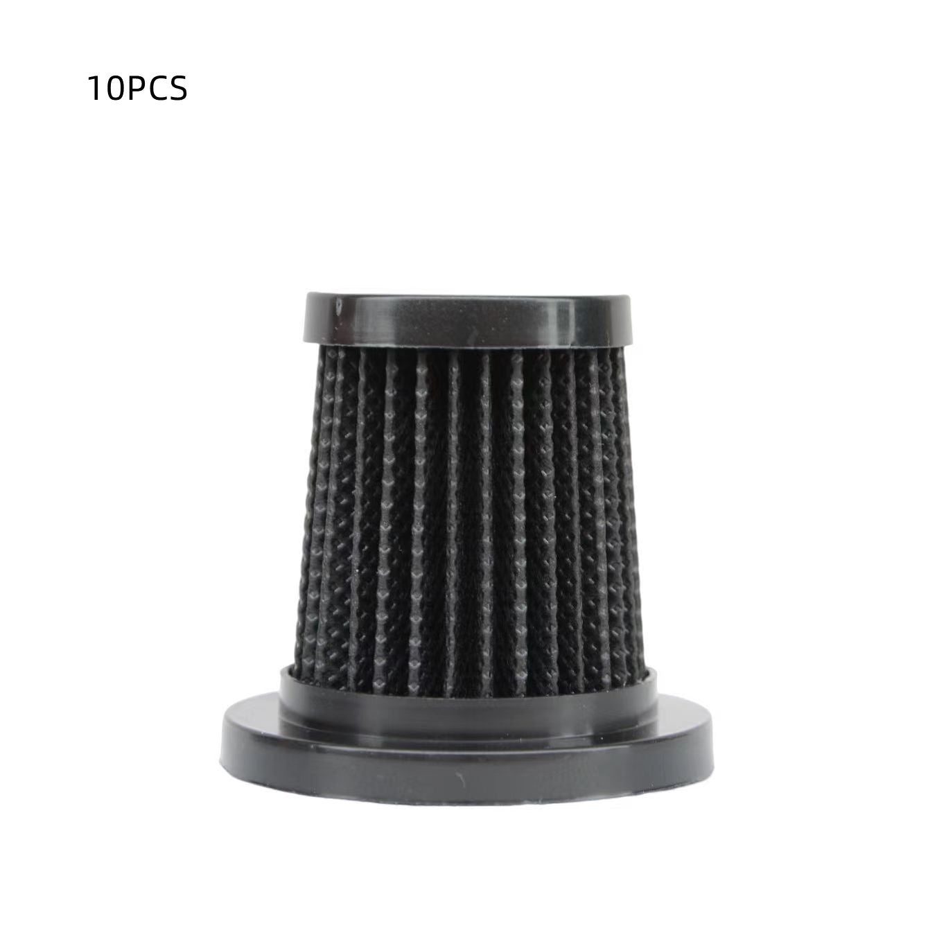Black air filter with '10PCS' text on a white background
