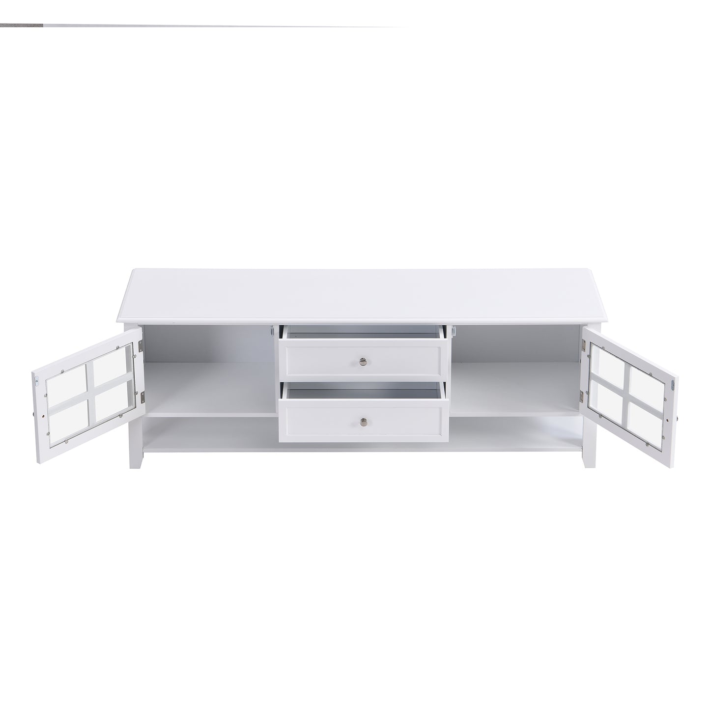 TV Stand for TVs up to 60'', Entertainment Center with Multifunctional Storage Space, TV Cabinet with Modern Design, Media Console for Living Room, Bedroom