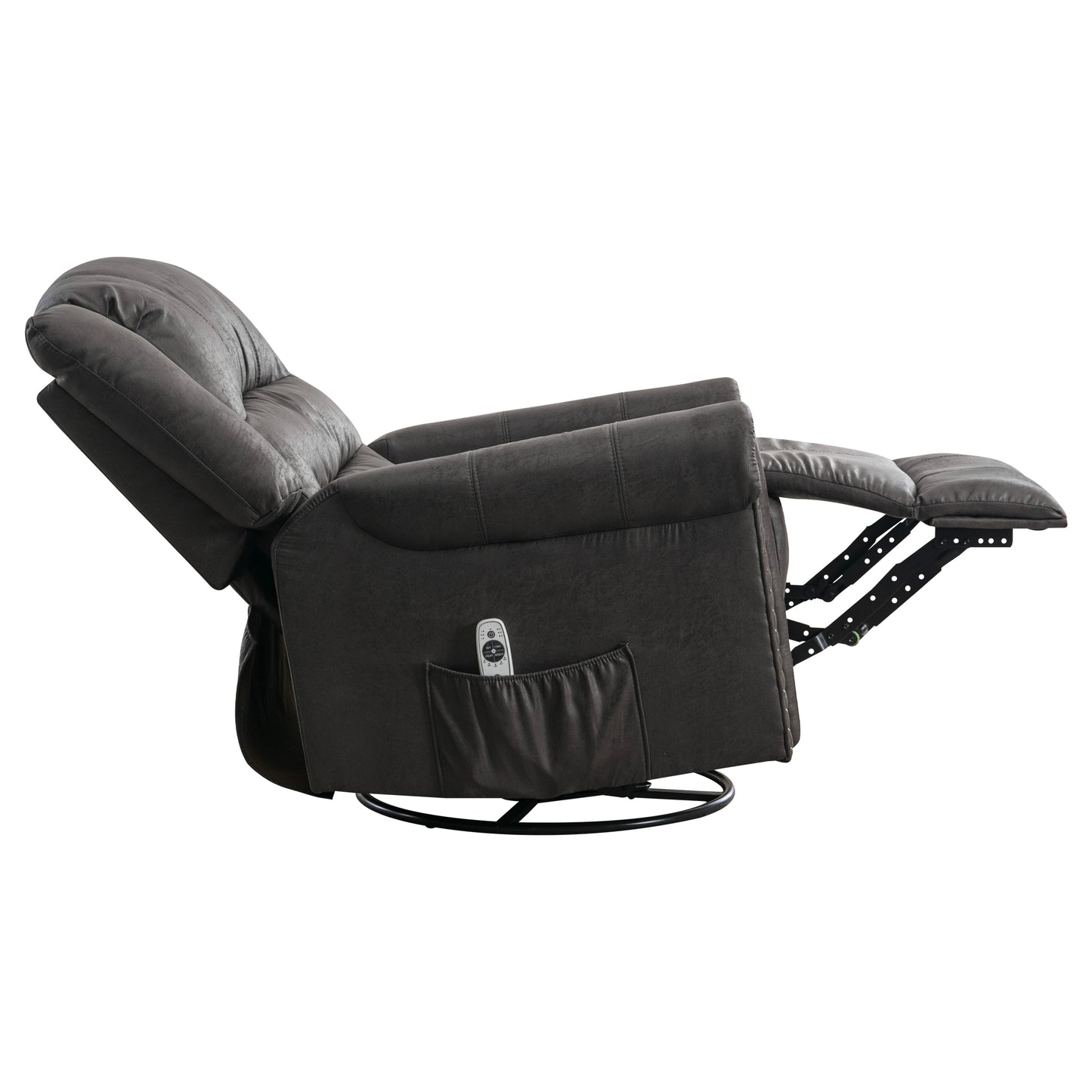 Massage Rocker Recliner Chair Rocking Chairs for Adults Oversized with USB Charge Port Soft Features a Manual Massage and Heat.GREY