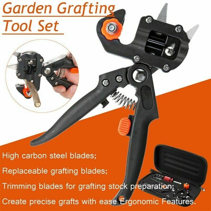 Garden Farming Pruning Shears Scissor Grafting Cutting Tool Suit Nursery Tree US