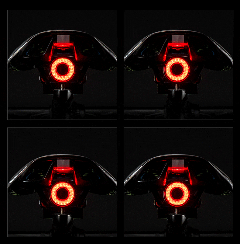 Bicycle Smart Auto Brake Sensing Light IPx6 Waterproof LED Charging Cycling Taillight Bike Rear Light Accessories Q5-0