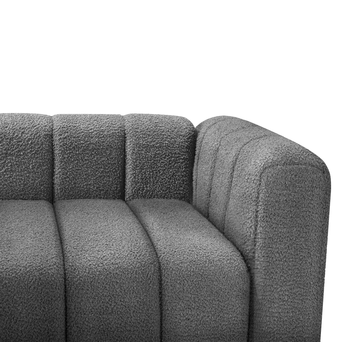 [VIDEO provided] [New] 82*30" Modern Teddy Velvet Sofa,2-3 Seat Mid Century Indoor Couch, Exquisite Upholstered Loveseat with Striped Decoration for Living Room,Bedroom,Apartment,2 Colors(2 Pillows)