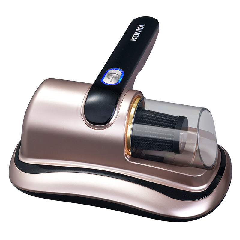 Rose gold and black kitchen knife sharpener with 'Konka' branding on a white background