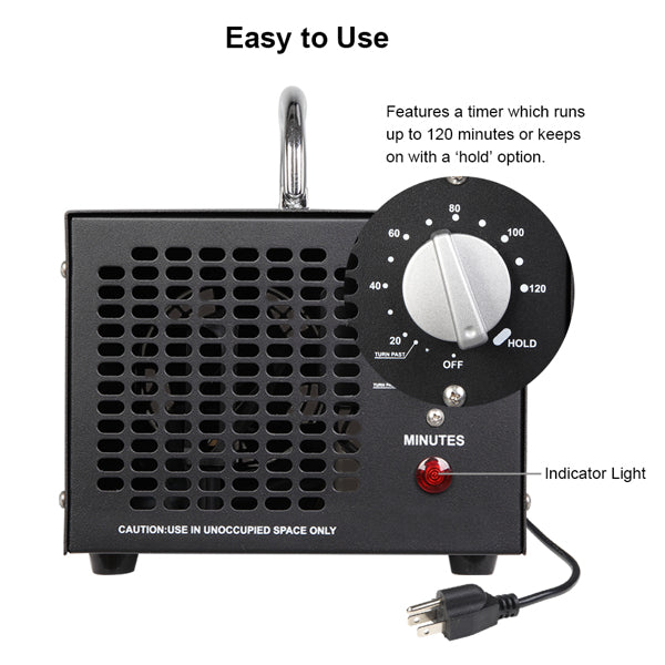 Commercial Home 5000mg/h Air Ozone Generator & Air Purifier with Timer