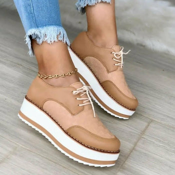 Autumn Women's Vulcanized Shoes Tennis Thick Sole Sneakers