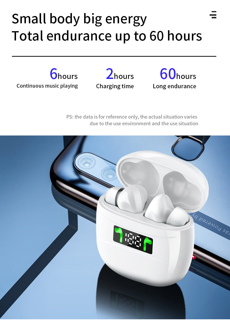 LED Display TWS Wireless Earphones Bluetooth 5.0 Earbuds
