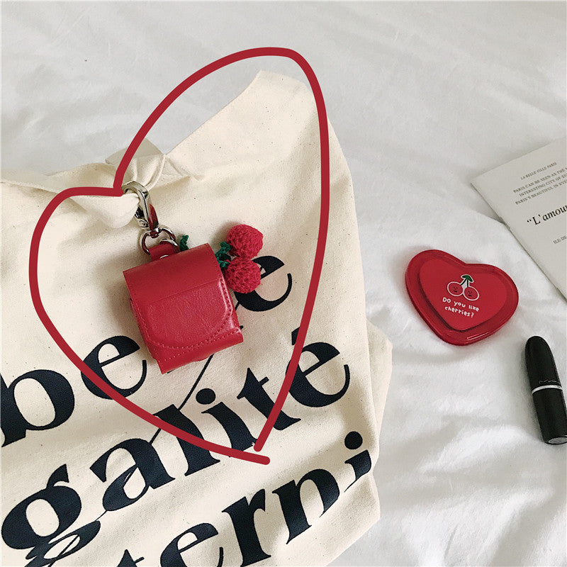 3D Cherry AirPods Case Crystal bear airpods pro case