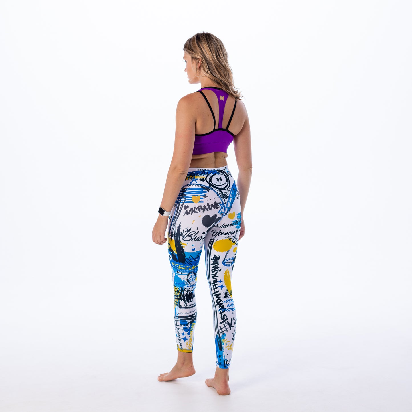 Graffiti Leggings Color White - Ukraine Limited Edition