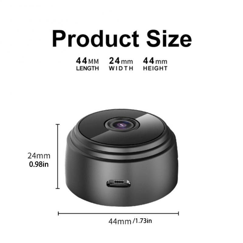 1pc A9 Mini Camera; HD 720P 2.4G Wifi IP Camera; Night Vision; Smart