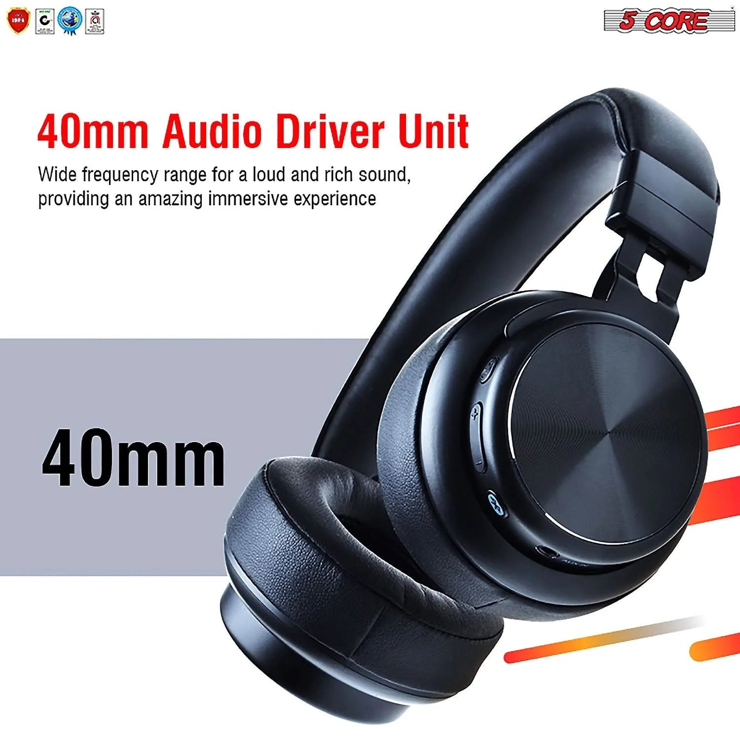 5Core Bluetooth Headphones Wireless Noise Cancelling Audifonos