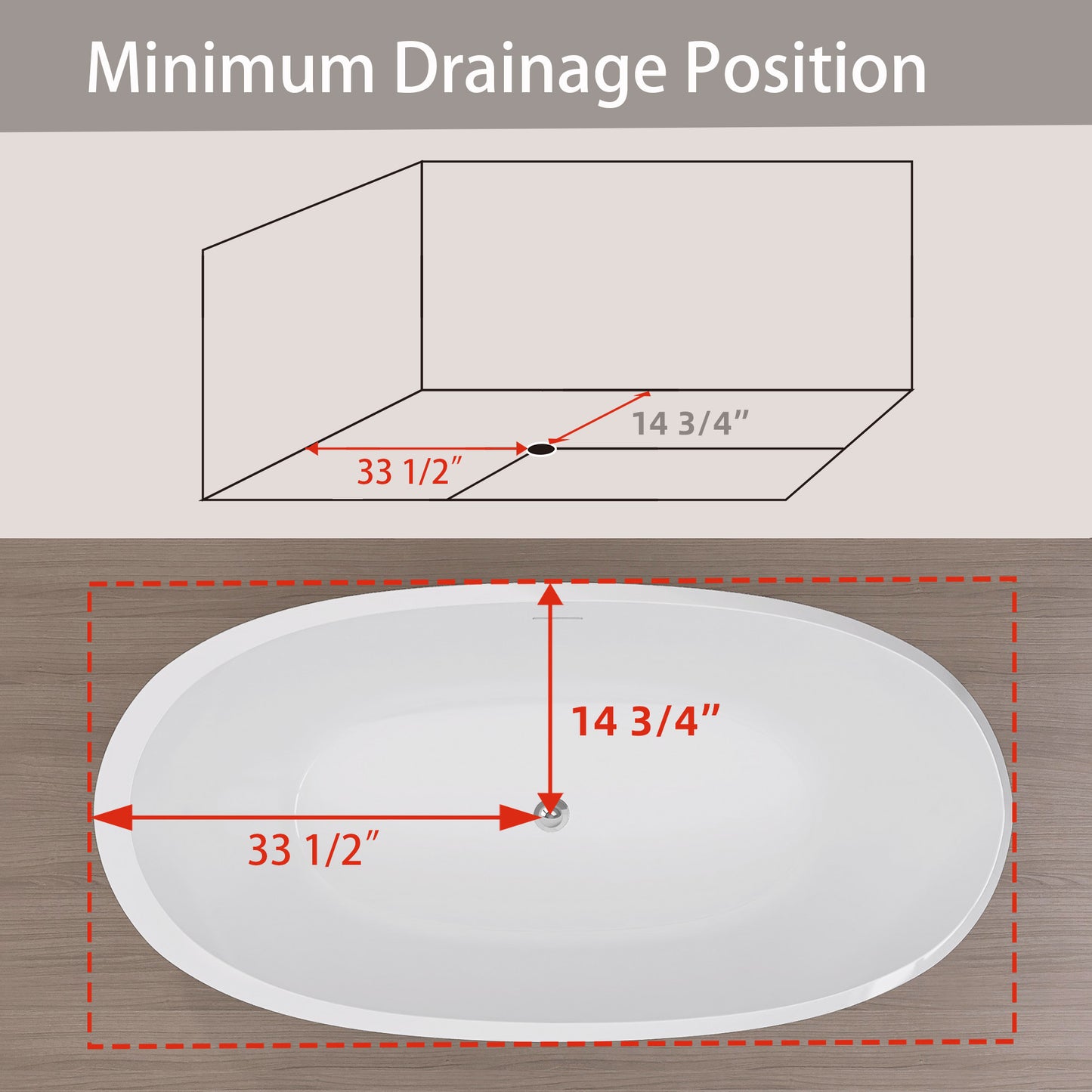 67" Acrylic Freestanding Bathtub Gloss White Modern Stand Alone Soaking Bathtub Adjustable with Integrated Slotted Overflow and Chrome Pop-up Drain Anti-clogging Easy to Install