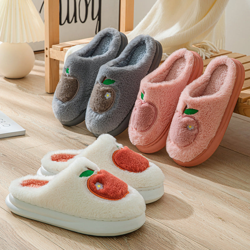 Cotton Slippers For Women Autumn And Winter Indoor Warm And Cute Home Slippers Non-slip Fuzzy Plush Shoes. Raee-Industries.