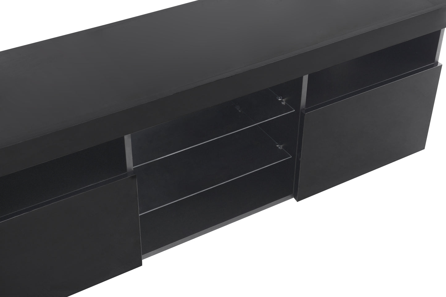 Modern Design TV Stands for TVs up to 80'', LED Light Entertainment Center, Media Console with Multi-Functional Storage, TV cabinet for Living room,Bedroom, Home Theatre