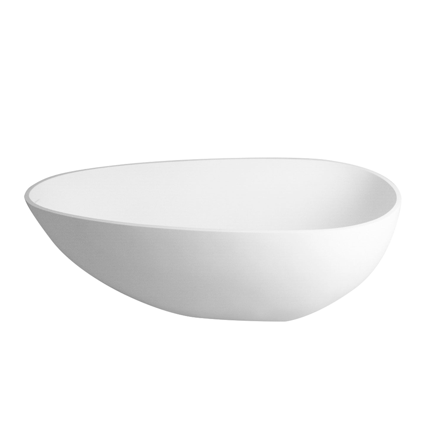 59 inch Solid surface Stone resin freestanding egg shape bathtub for the bathroom