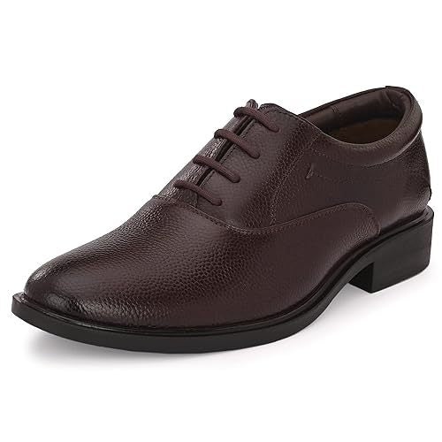 Men's Oxford Full Grain Leather Derby Lace Up Formal