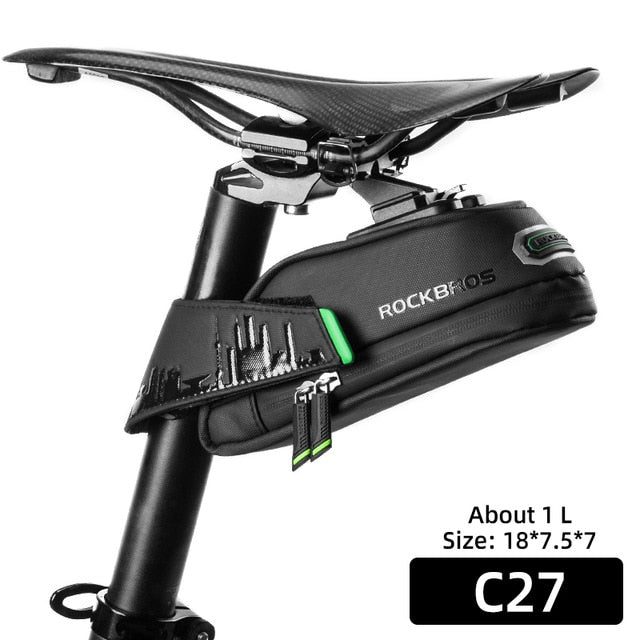 Rainproof Bicycle Bag Shockproof Bike Saddle Bag For Refletive Rear Large Capatity Seatpost MTB Bike Bag Accessories-9