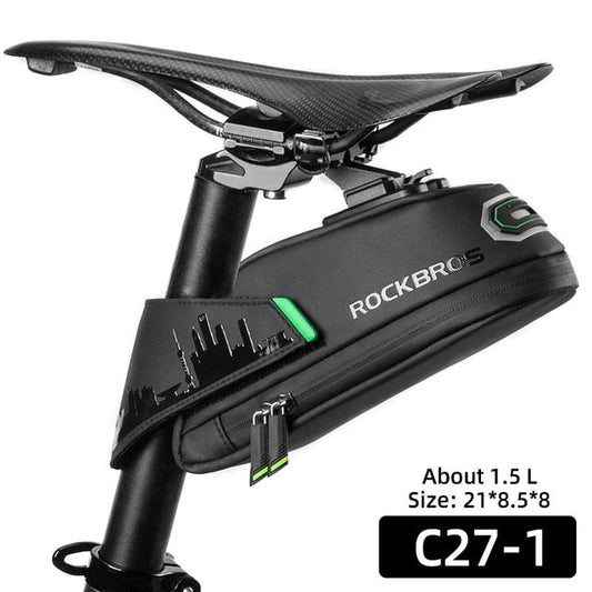 Rainproof Bicycle Bag Shockproof Bike Saddle Bag For Refletive Rear Large Capatity Seatpost MTB Bike Bag Accessories-10