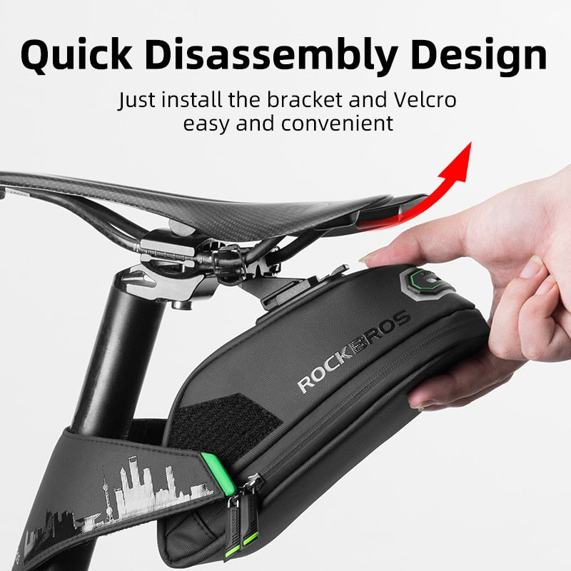 Rainproof Bicycle Bag Shockproof Bike Saddle Bag For Refletive Rear Large Capatity Seatpost MTB Bike Bag Accessories-4