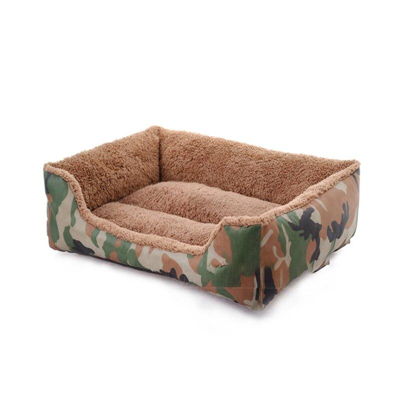 Pet Dog Bed Military Style Camouflage Kennel Washable House Warm Mat