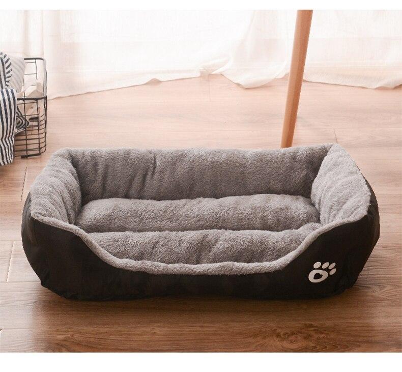 Pet Dog Bed Waterproof Cat House Puppy Kennel Super Soft Fleece Sofa