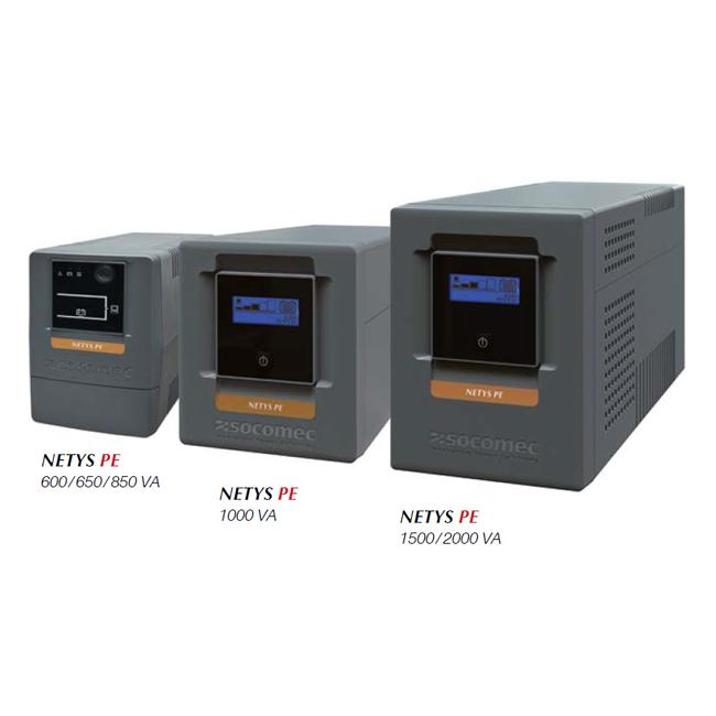 Three gray power inverters labeled 'NETYS PE' with different VA ratings on a white background. Cyber security. Raee Industries