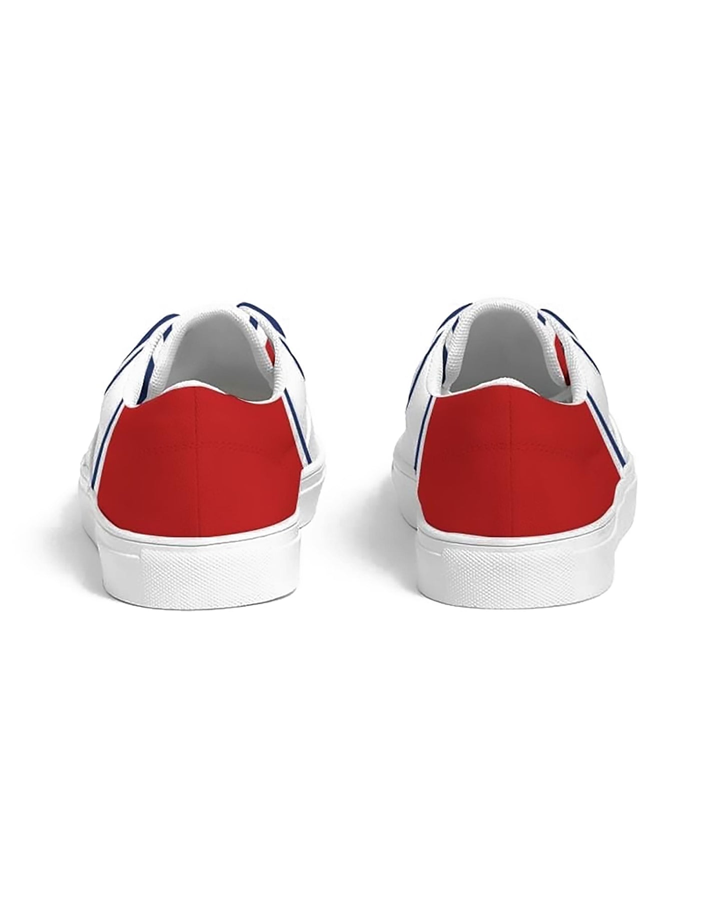 Sneakers For Men, Blue Red White Striped Print - Sports Shoes