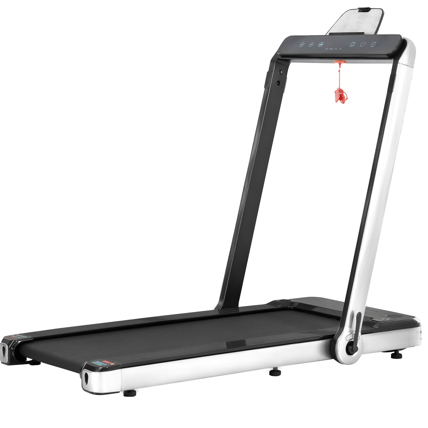 Folding Treadmill, Installation-Free Under Desk Electric Treadmill 2.5HP, with Bluetooth APP and speaker, Remote Control, Display, Walking Jogging Running Machine Fitness Equipment for Home Gym Office