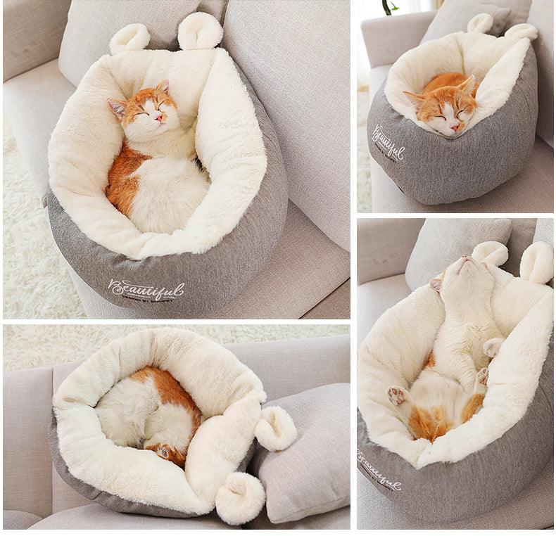 Pet Dog Bed Warming Soft Sleeping Bag Cushion Puppy Kennel - Raee-Industries