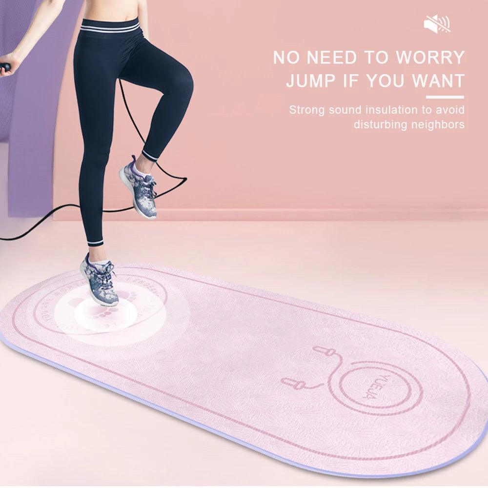 Fitness Mat Elasticity Rope Mat Durable Outdoor Yoga Mat Body Line Non-slip Mat Exercise Mute Yoga Mat High Density Board - Raee-Industries