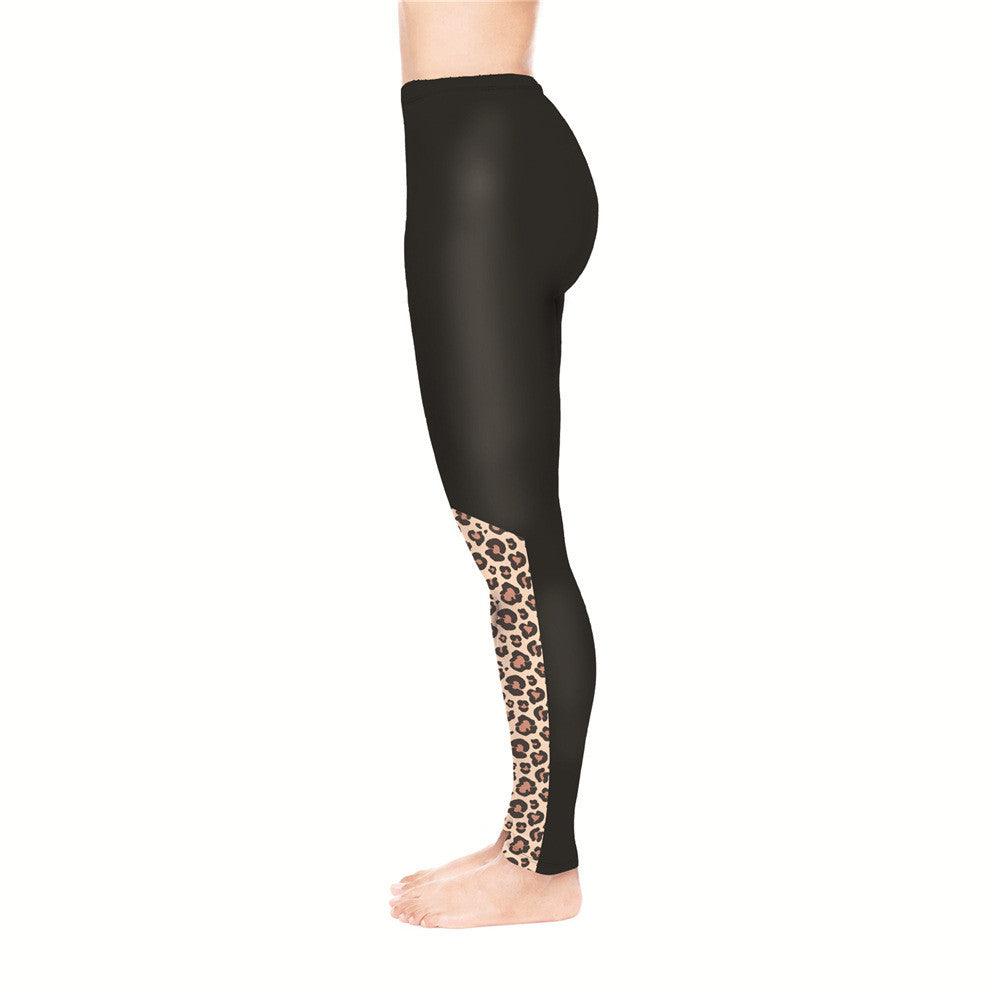 Leopard print European and American cropped pants - Raee-Industries