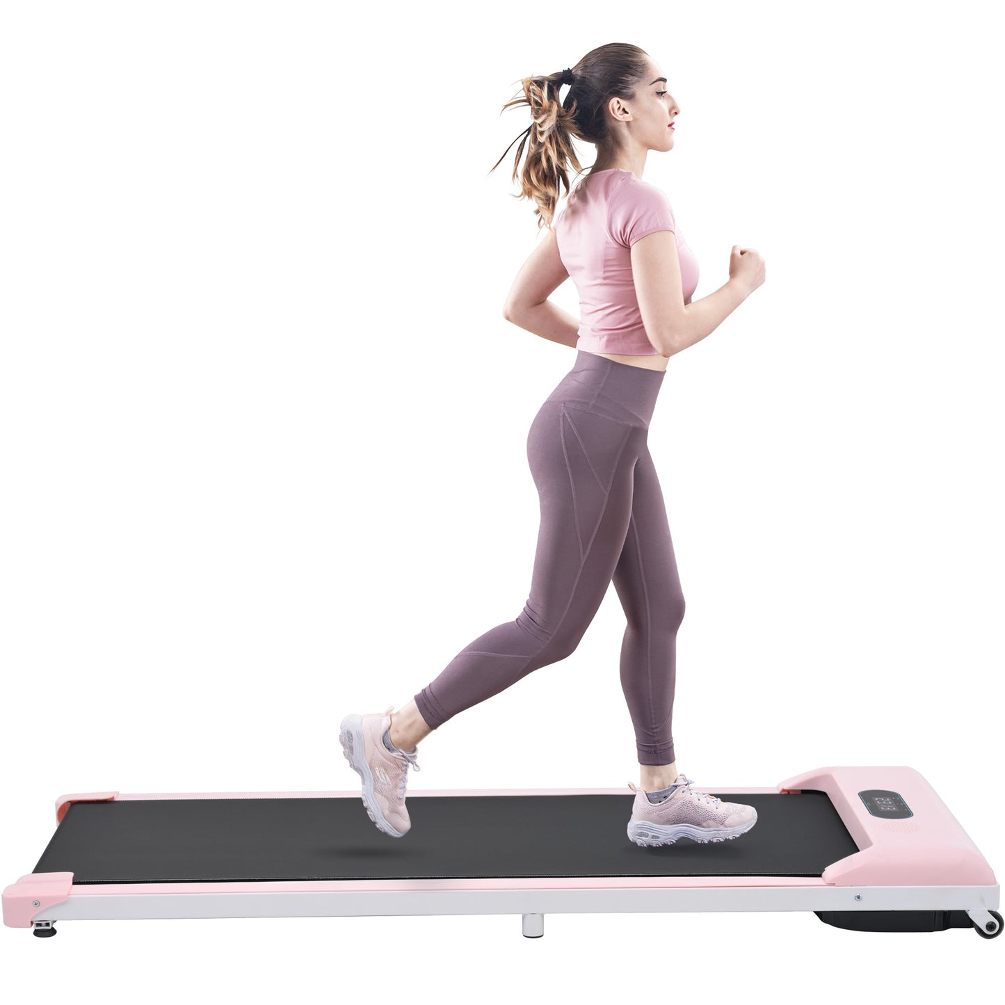 2 in 1 Under Desk Electric Treadmill 2.5HP, with Bluetooth APP and speaker, Remote Control, Display, Walking Jogging Running Machine Fitness Equipment for Home Gym Office