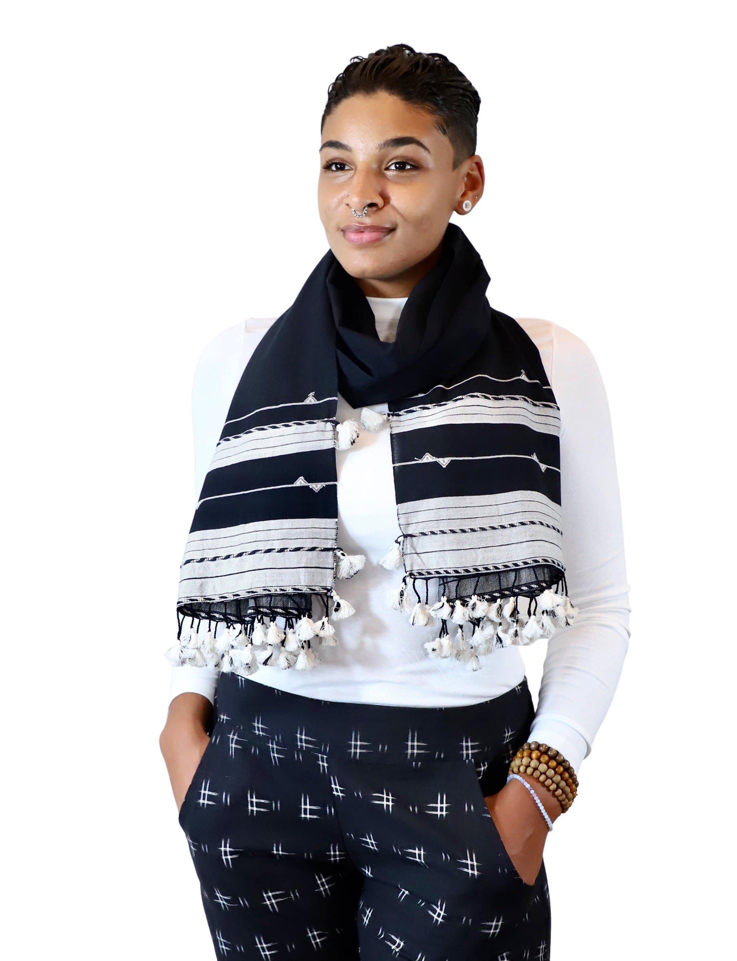 Black Kutch Scarf - Raee-Industries