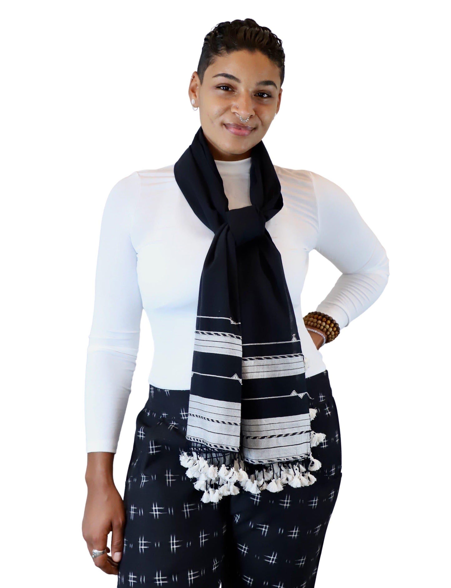 Black Kutch Scarf - Raee-Industries