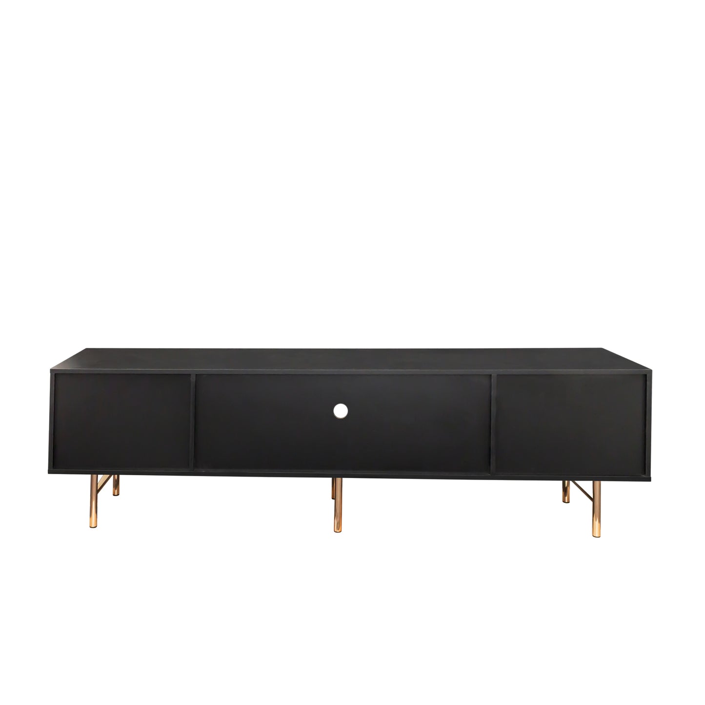 TV Stand Modern Wood Media Entertainment Center Console Table  with 2 Doors,2 drawers  and 2 Open Shelves